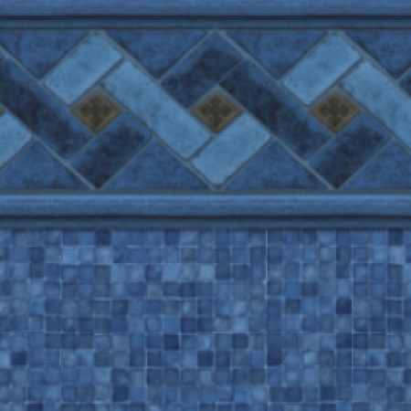 Blue Mountain Top Tile Blue Mosaic Bottom